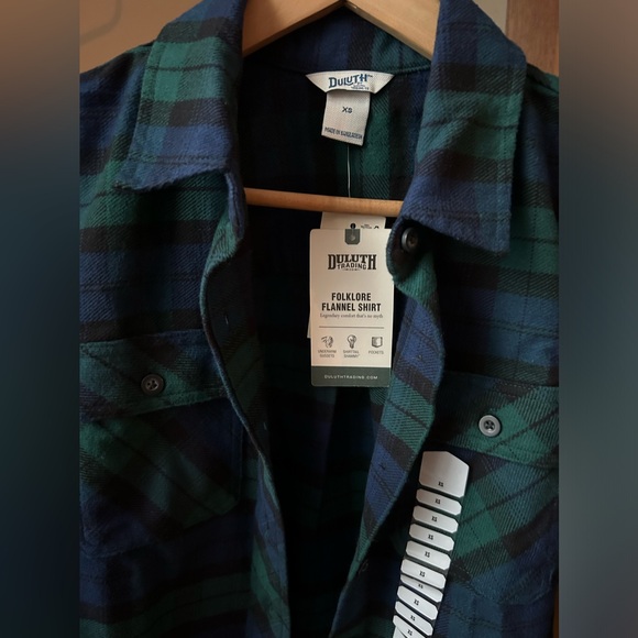 Duluth trading folklore flannel shirt size xs - Picture 2 of 5
